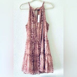 Drew Anthropologie Neutral Pink Mini Dress